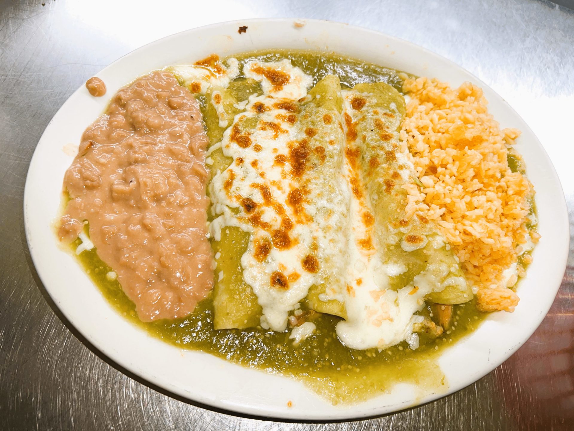 El Tapatio's Green Enchiladas